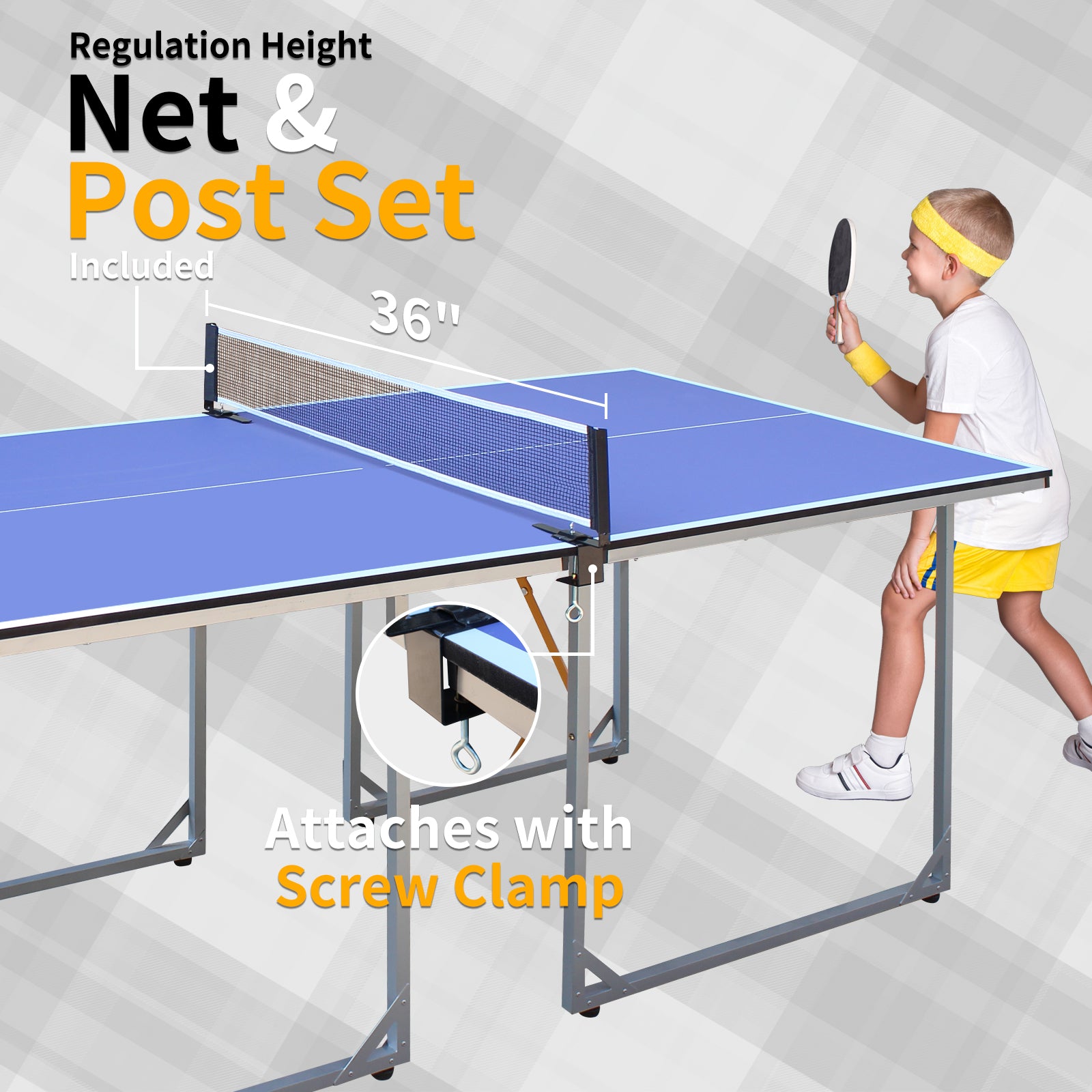 Official Standard Ping Pong Table - Foldable & Portable for Indoor & Outdoor Games