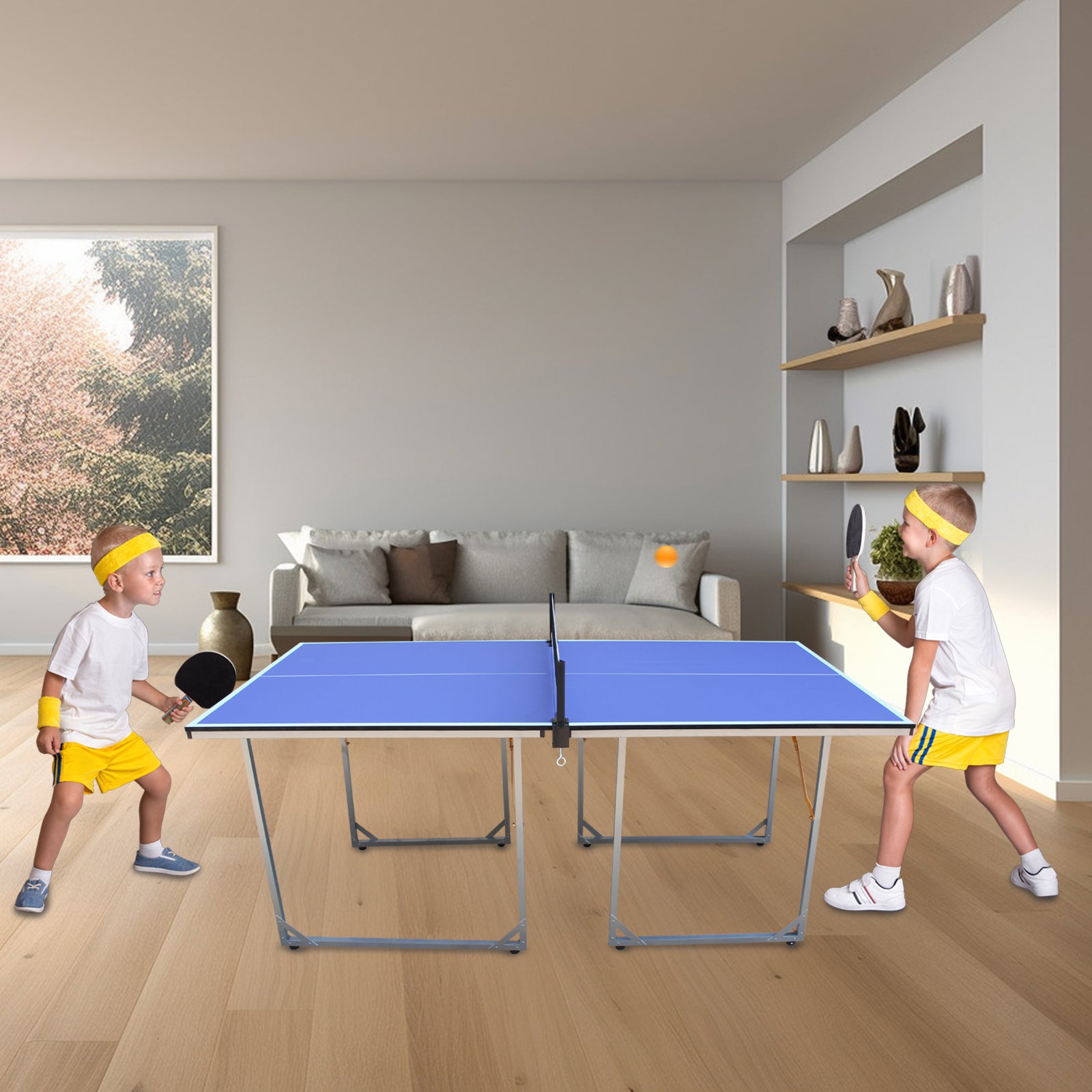 Official Standard Ping Pong Table - Foldable & Portable for Indoor & Outdoor Games