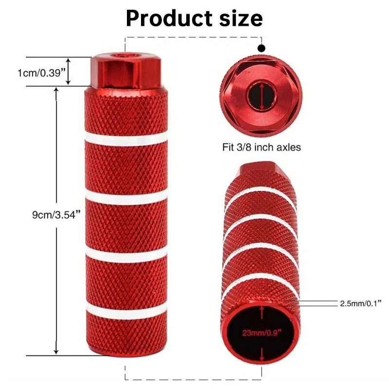 Aluminum Alloy BMX Bike Pegs - Anti-Skid Stunt Pegs (1 Pair)