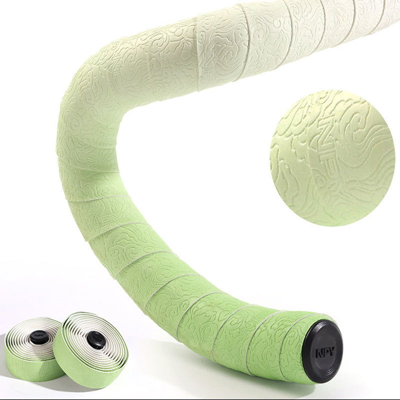Road Bike Handlebar Tape: Double-Pinyin Cloud Pattern, Gradient Color, Comfortable, Shock - Absorbing, Breathable