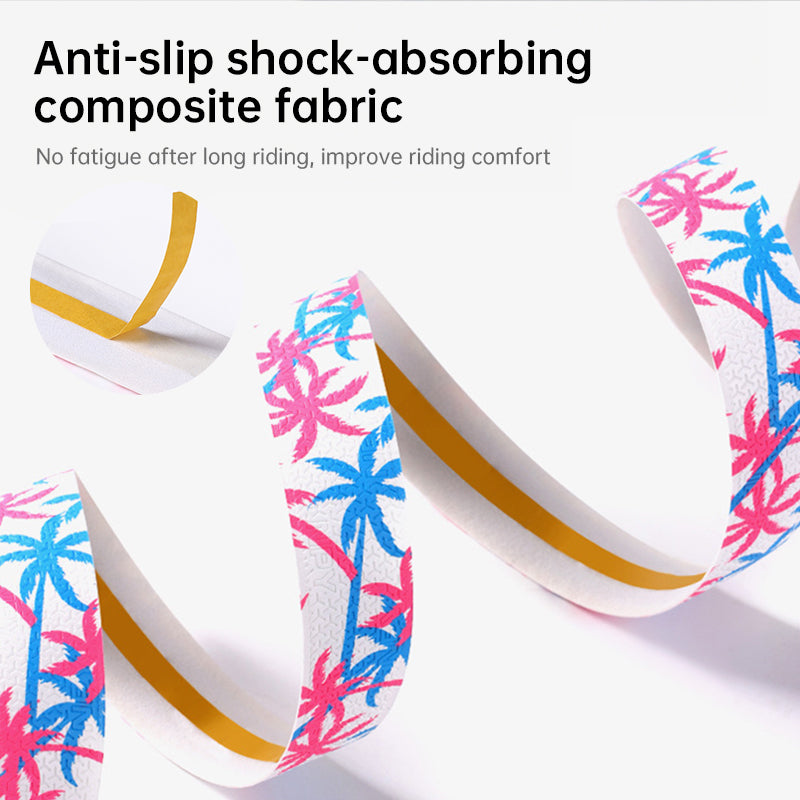 Road Bike Handlebar Tape - Sakura Design, Anti-Slip & Shock-Absorbing with End Plugs