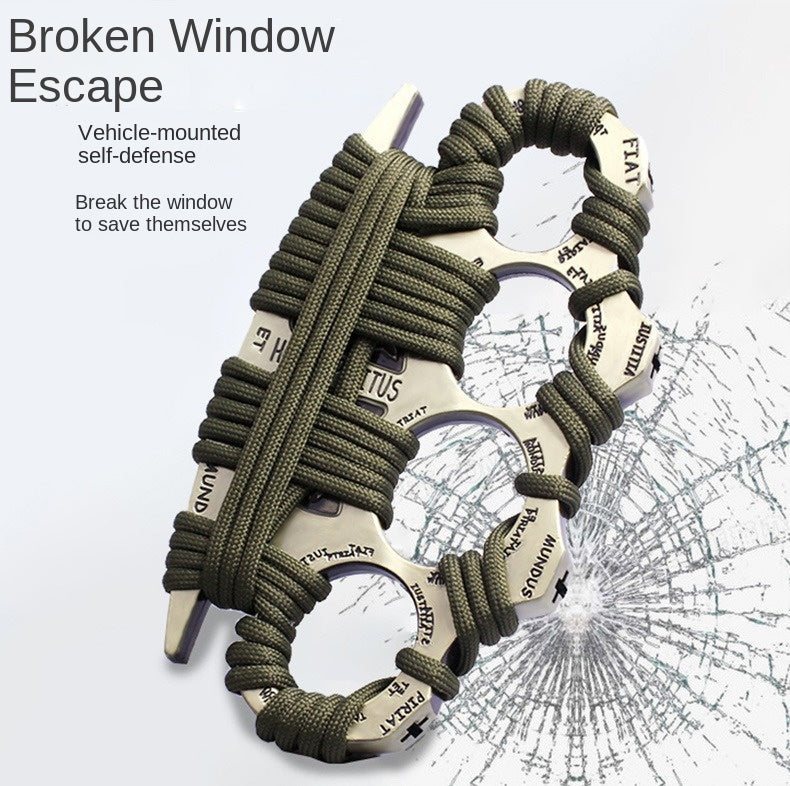 Finger Knuckle Four-Finger Self-Defense Tool Weapon Ring Hand Clip Fist Clip Anti-Wolf