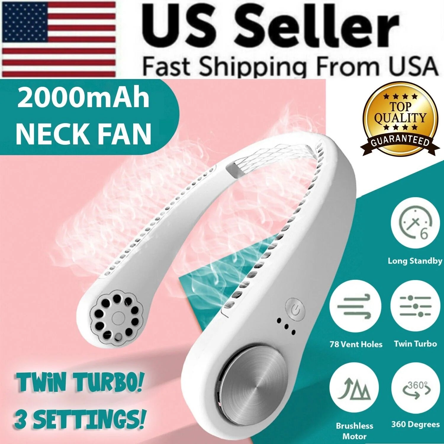 USB Portable Neck Fan Cooling Air Conditioner