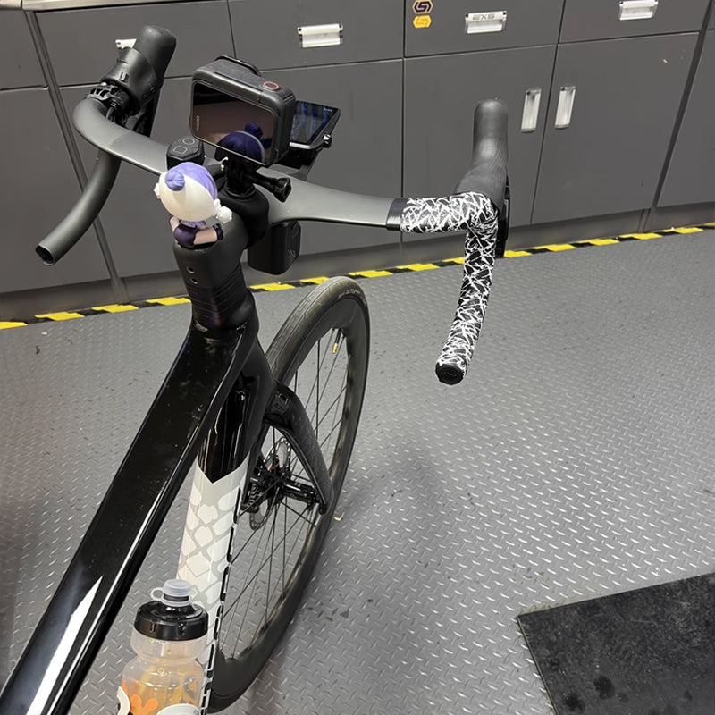 Road Bike Handlebar Tape - Sakura Design, Anti-Slip & Shock-Absorbing with End Plugs