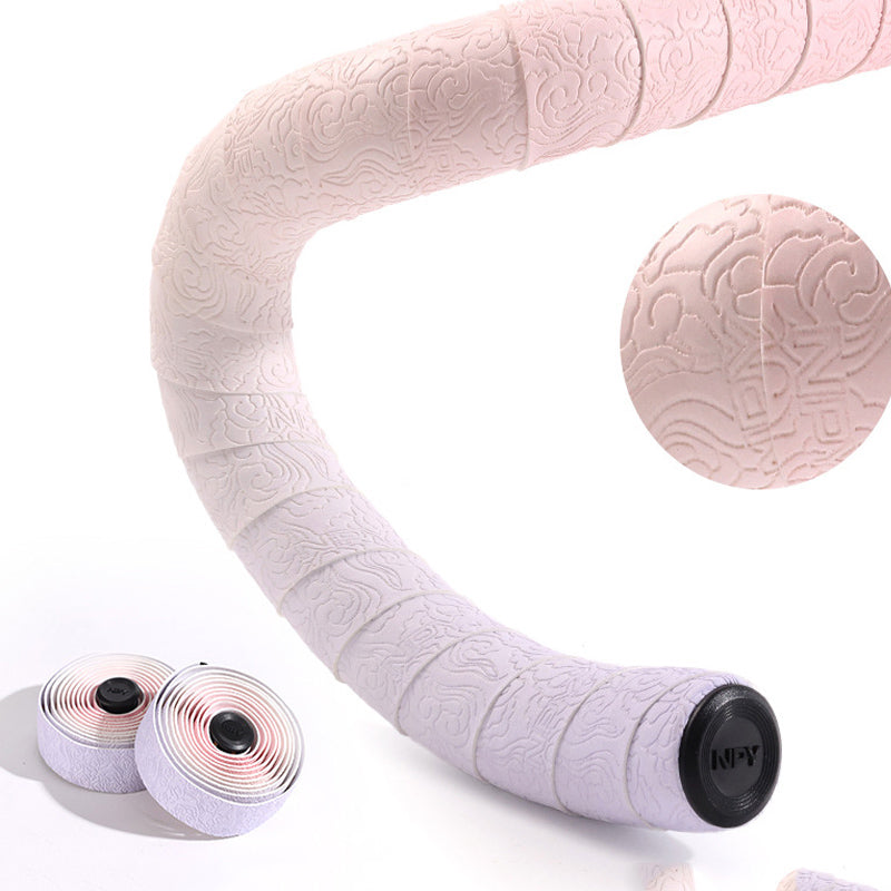 Road Bike Handlebar Tape: Double-Pinyin Cloud Pattern, Gradient Color, Comfortable, Shock - Absorbing, Breathable