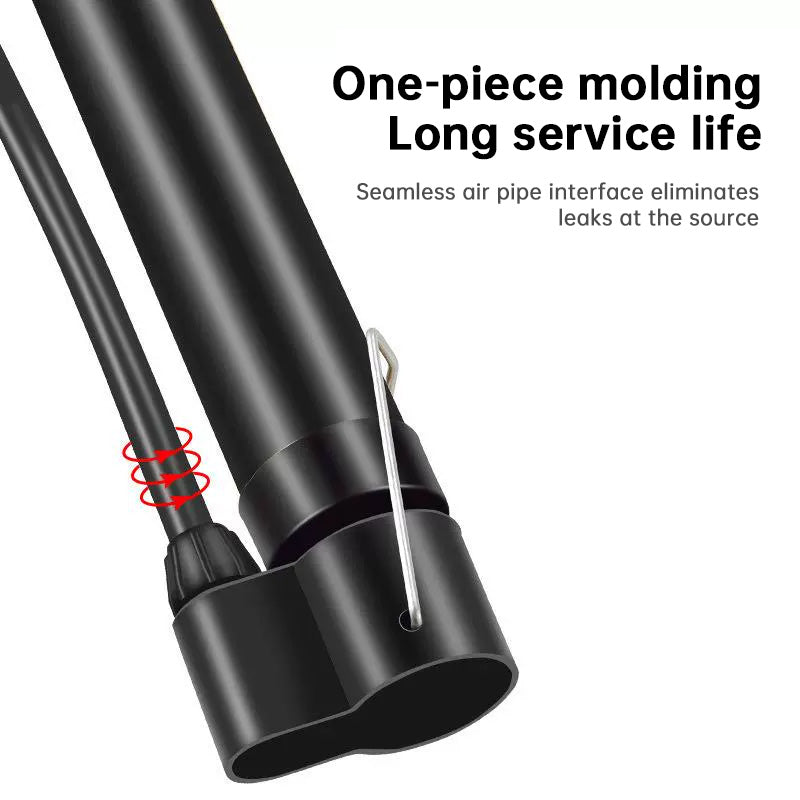 Portable Bike Pump - 80PSI Manual Inflator for Road & Mountain Bikes (Schrader Valve)