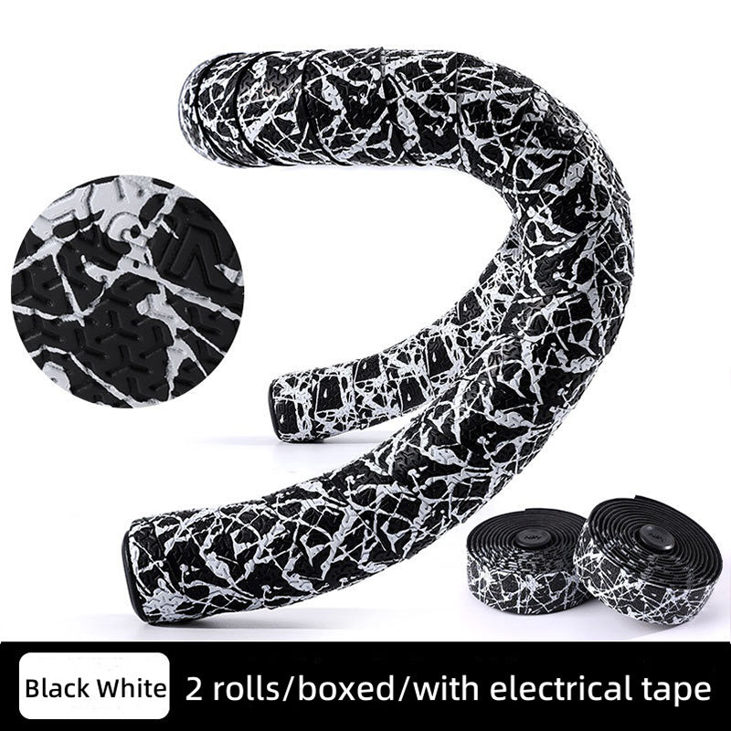 Road Bike Handlebar Tape - Sakura Design, Anti-Slip & Shock-Absorbing with End Plugs