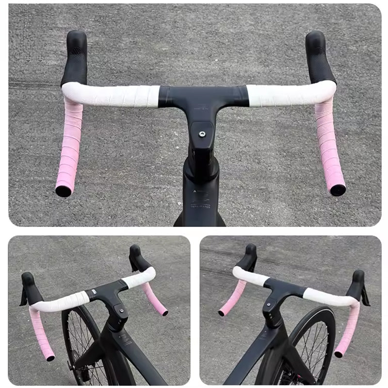 Road Bike Handlebar Tape: Double-Pinyin Cloud Pattern, Gradient Color, Comfortable, Shock - Absorbing, Breathable