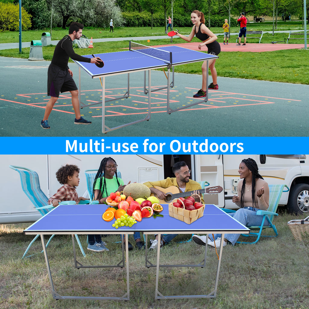 Official Standard Ping Pong Table - Foldable & Portable for Indoor & Outdoor Games