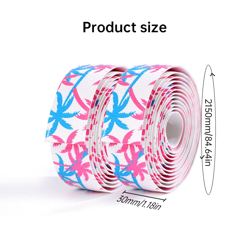 Road Bike Handlebar Tape - Sakura Design, Anti-Slip & Shock-Absorbing with End Plugs