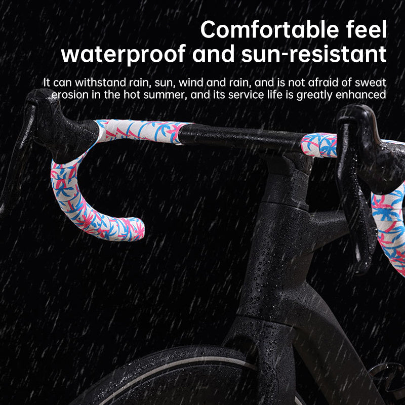 Road Bike Handlebar Tape - Sakura Design, Anti-Slip & Shock-Absorbing with End Plugs