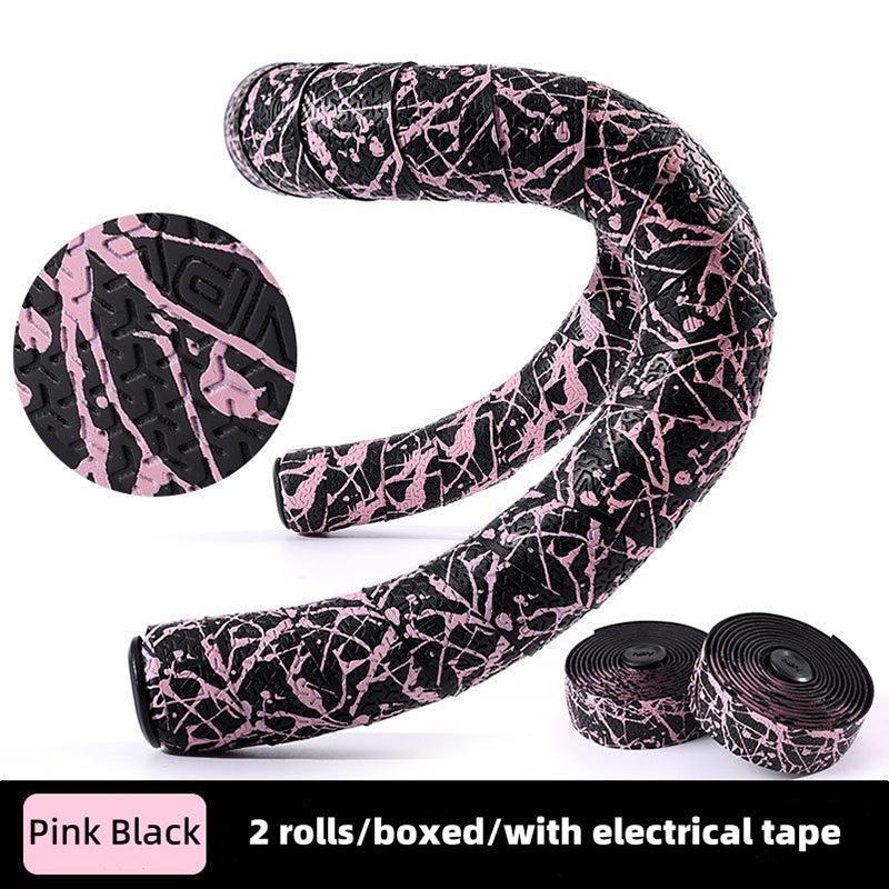 Road Bike Handlebar Tape - Sakura Design, Anti-Slip & Shock-Absorbing with End Plugs