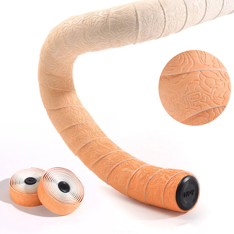 Road Bike Handlebar Tape: Double-Pinyin Cloud Pattern, Gradient Color, Comfortable, Shock - Absorbing, Breathable