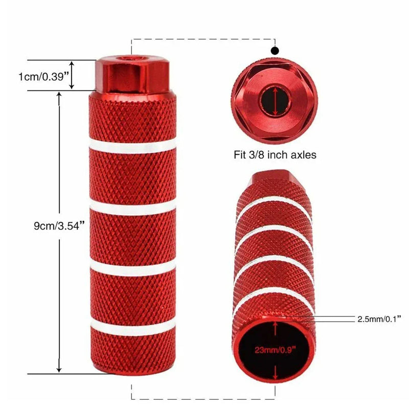 Aluminum Alloy BMX Bike Pegs - Anti-Skid Stunt Pegs (1 Pair)