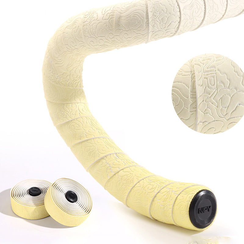 Road Bike Handlebar Tape: Double-Pinyin Cloud Pattern, Gradient Color, Comfortable, Shock - Absorbing, Breathable