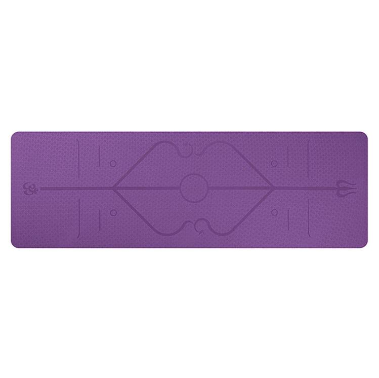Premium Non-Slip Yoga Mat with Position Lines & Free Carry Bag