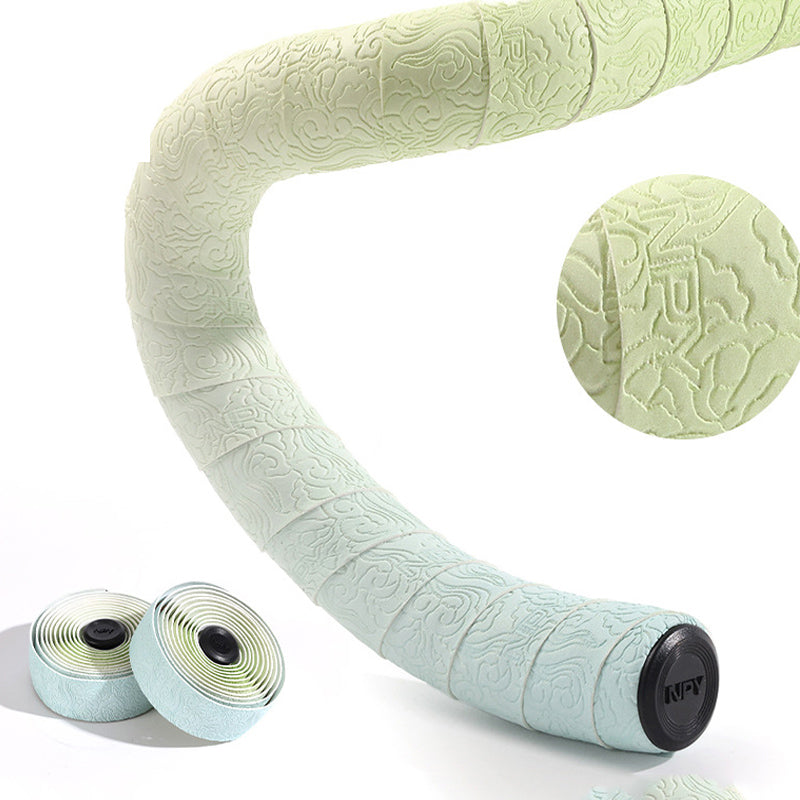 Road Bike Handlebar Tape: Double-Pinyin Cloud Pattern, Gradient Color, Comfortable, Shock - Absorbing, Breathable