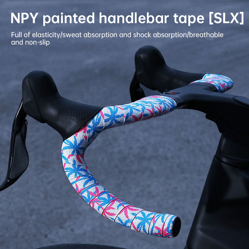 Road Bike Handlebar Tape - Sakura Design, Anti-Slip & Shock-Absorbing with End Plugs