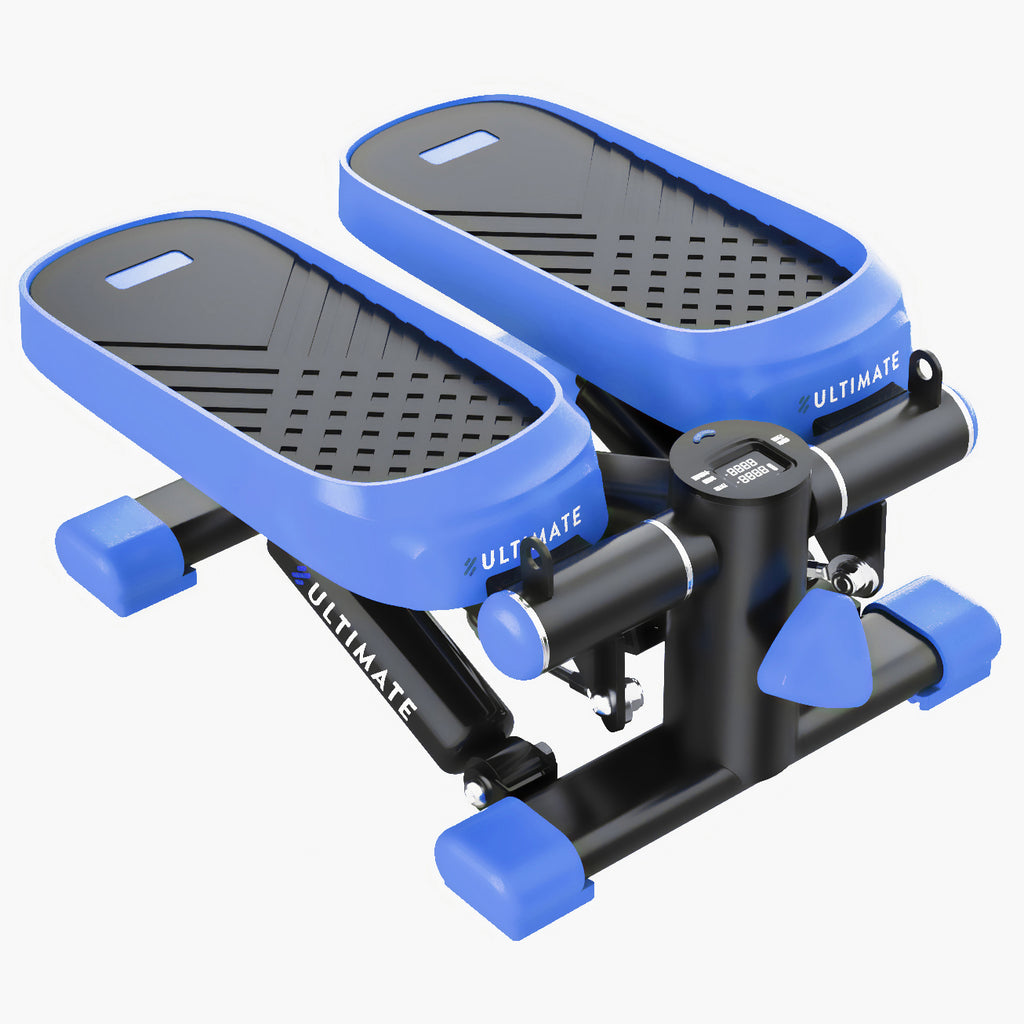 Mini Stepper with Resistance Bands & LCD Monitor - 330 LBS Capacity (Pink)