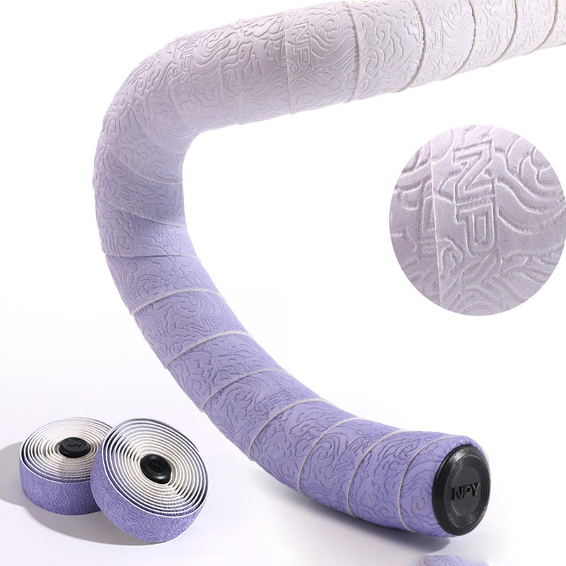 Road Bike Handlebar Tape: Double-Pinyin Cloud Pattern, Gradient Color, Comfortable, Shock - Absorbing, Breathable