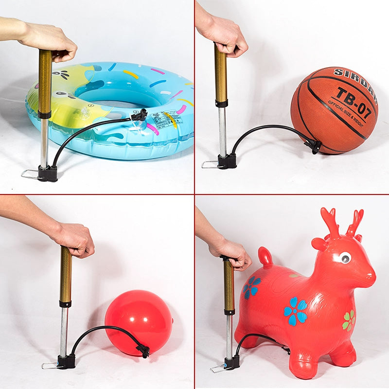 Portable Bike Pump - 80PSI Manual Inflator for Road & Mountain Bikes (Schrader Valve)