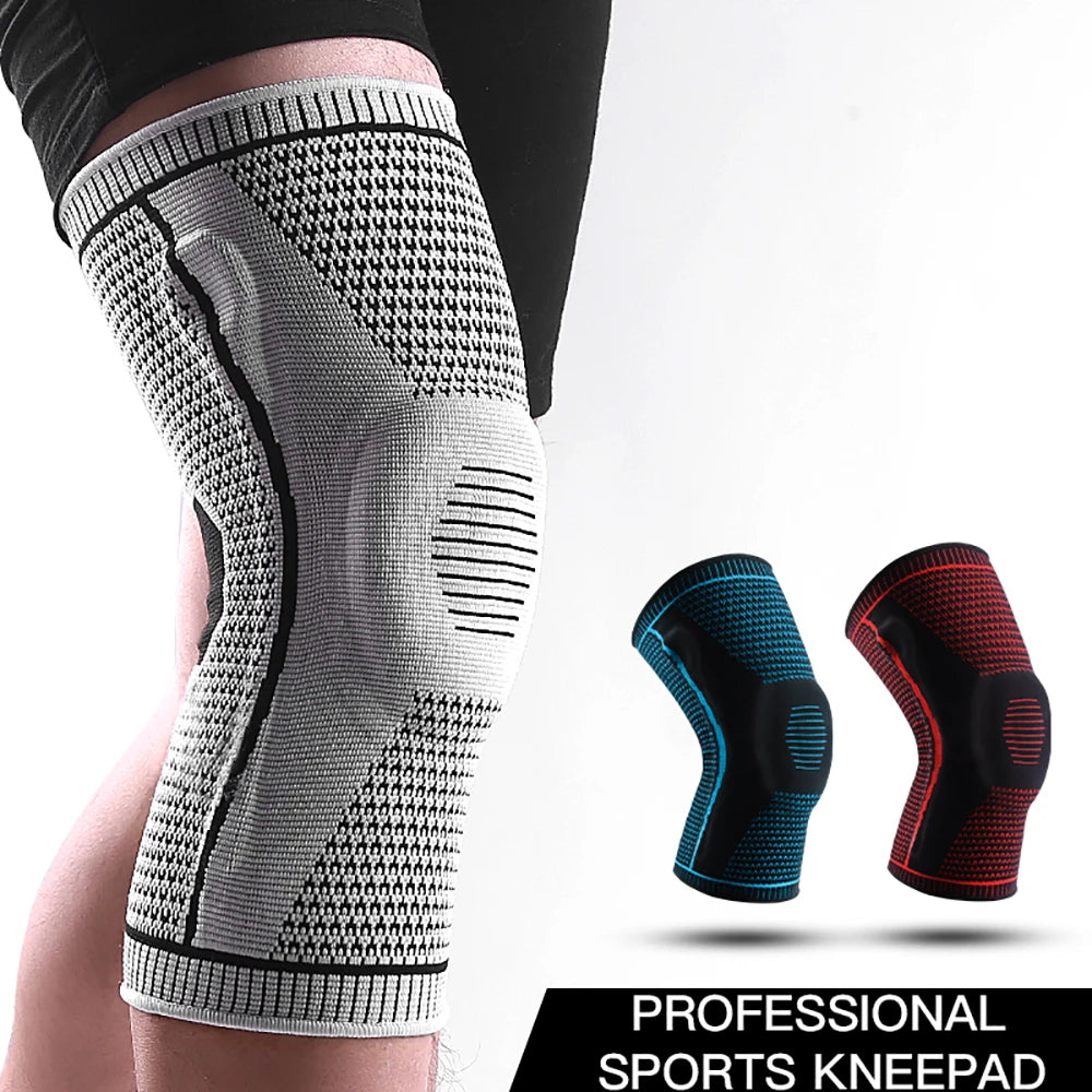 1/2 PC Knee Pads Strap Patella Medical  Support Silicone Compression Protection Sport Knee Brace Pro