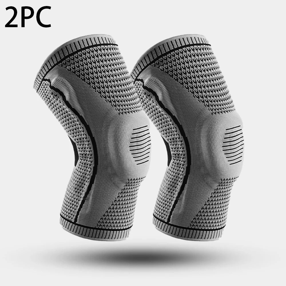 1/2 PC Knee Pads Strap Patella Medical  Support Silicone Compression Protection Sport Knee Brace Pro